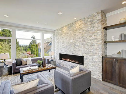 Empire White Mountain Hearth Loft 46" Direct Vent Linear Propane Gas Fireplace with Millivolt Control and On/Off Switch