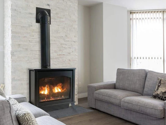 Empire White Mountain Hearth Spirit 22" Direct Vent Small Steel Natural Gas Stove with IPI Control and On/Off Switch