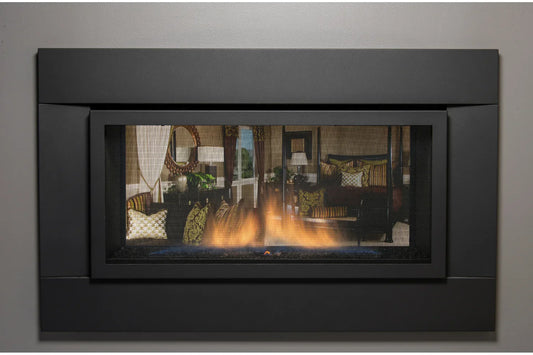 Amantii Sierra Flame Palisade 36" Deluxe See-Through Natural Gas Direct Vent Linear Gas Fireplace | PALISADE-36-DELUXE-NG