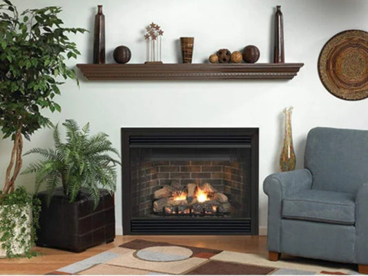 Empire White Mountain Hearth Keystone 34" Direct Vent Deluxe Natural Gas Fireplace with Flush Face and Intermittent Pilot Control