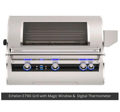 Fire Magic Contemporary Grill Island for E790/A790 Grill, Double Drawer Cut-Out (35 x 115 inch)