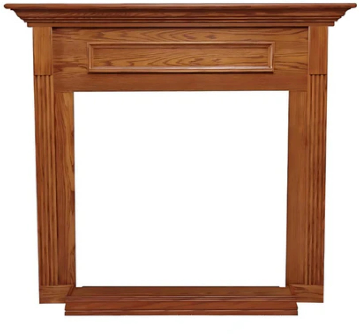 Empire White Mountain Hearth 42" Standard Cabinet Mantel With Base in Dark Oak Finish