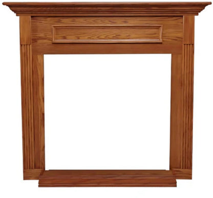 Empire White Mountain Hearth 42" Standard Cabinet Mantel With Base in Dark Oak Finish