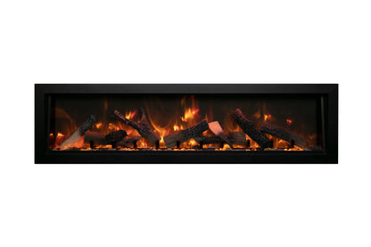 Remii Deep 45" Indoor/Outdoor Built-in Electric Fireplace with Black Steel Surround | 102745-DE
