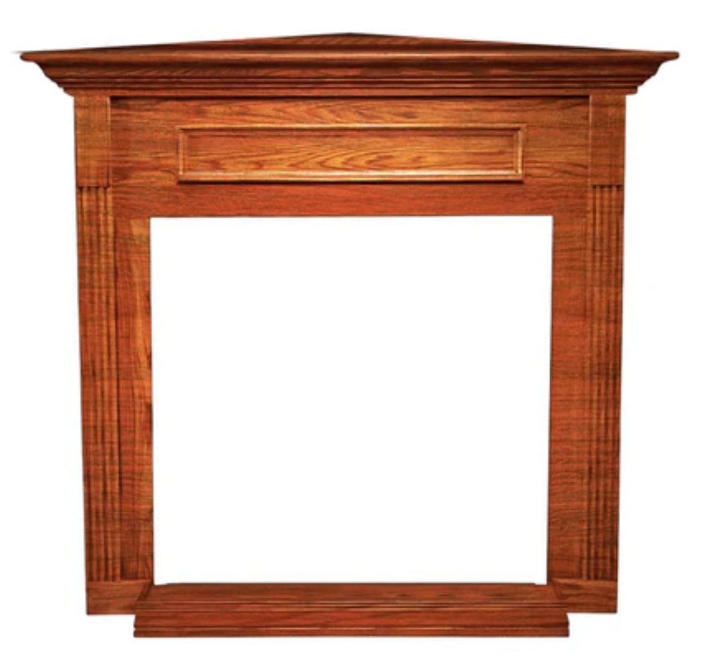 Empire White Mountain Hearth 36" Corner Cabinet Mantel With Base in White Finish