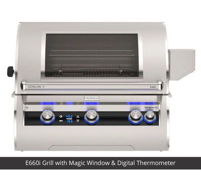 Fire Magic Reclaimed Wood Grill Island for E660/A660 Grill, Double Drawer Cut-Out (35 x 77 inch)