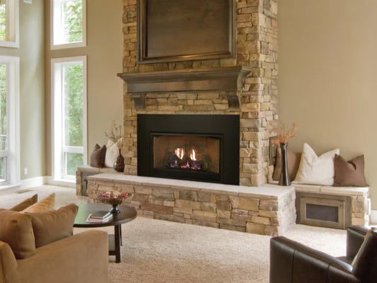 Empire White Mountain Hearth Innsbrook 28" Vent Free Medium Propane Gas Fireplace Insert with Millivolt Control and On/Off Switch