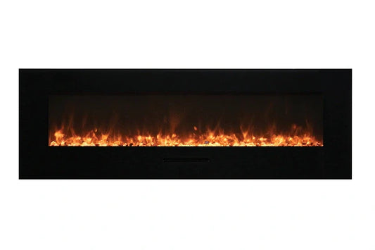 Amantii 72" Wall Mount or Flush Mount Indoor Outdoor Smart Electric Fireplace | WM-FM-72-8123-BG