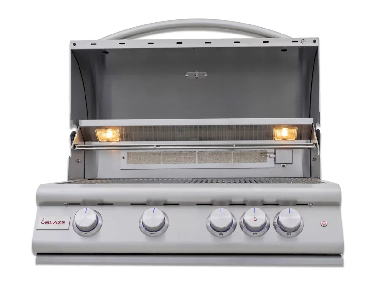 Blaze LTE+ 32" 4-Burner Built-In Propane Gas Grill w/ Lift-Assist Hood & Rear Infrared Burner
