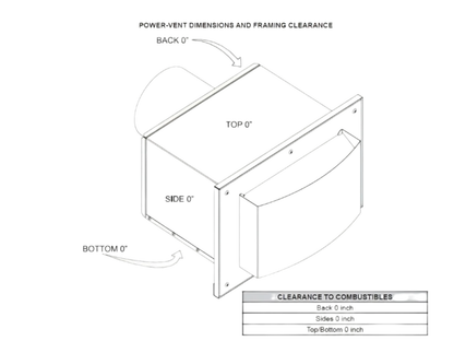 Horizontal Power Vent Termination for 90 Series Direct Vent Fireplaces