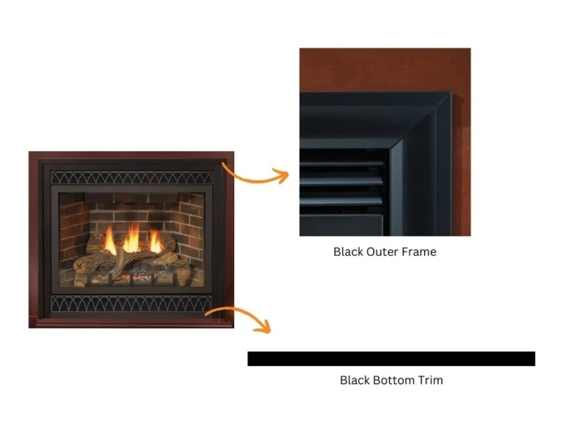 Empire White Mountain Hearth Tahoe 48" Direct Vent Deluxe Gas Fireplace with Millivolt Control On/Off Switch and Blower