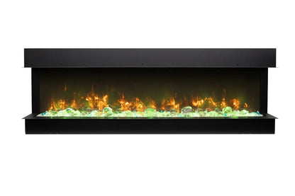 Remii BAY SLIM 60" Indoor/Outdoor 3-Sided Smart Electric Fireplace | 60-BAY-SLIM