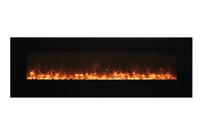 Amantii 50" Wall Mount or Flush Mount Indoor Outdoor Smart Electric Fireplace | WM-FM-50-BG-3