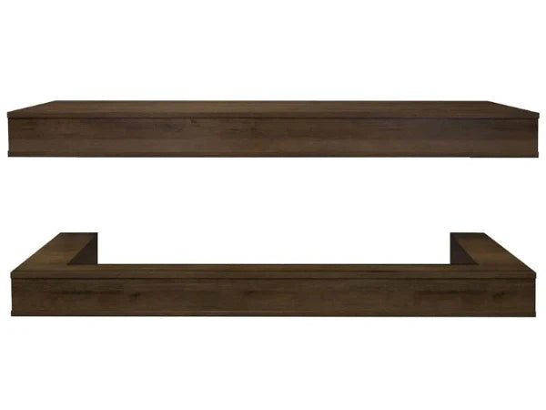 Modern Flames Weathered Walnut Studio Suite Premium Wall Mounted Cabinet for 80" Landscape Pro Multi Fireplace