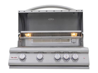 Blaze LTE+ 32" 4-Burner Built-In Natural Gas Grill w/ Lift-Assist Hood & Rear Infrared Burner