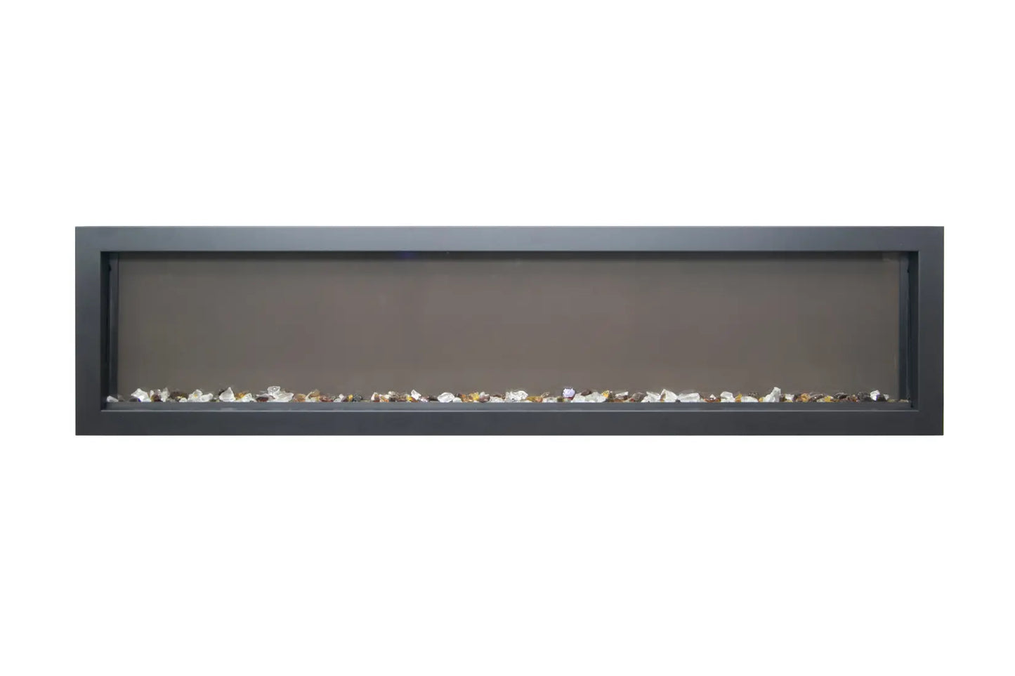 Remii Extra Slim 35" Indoor/Outdoor Zero Clearance Built-in Electric Fireplace with Black Steel Surround | 102735-XS