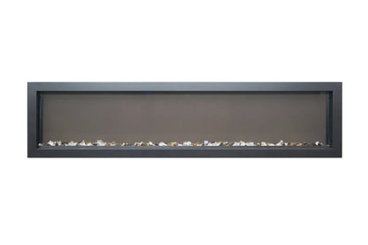 Remii Extra Slim 35" Indoor/Outdoor Zero Clearance Built-in Electric Fireplace with Black Steel Surround | 102735-XS