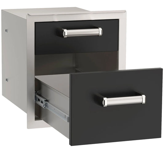 Fire Magic Echelon Black Double Drawer