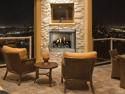 Empire White Mountain Hearth Carol Rose Coastal 36" Stainless Steel Traditional Premium Outdoor Natural/Propane Gas Fireplace with Millivolt Control