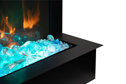 Remii BAY SLIM 30" Indoor/Outdoor 3-Sided Smart Electric Fireplace | 30-BAY-SLIM