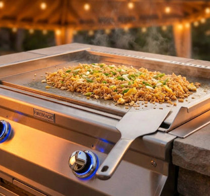 Fire Magic Aurora 30" Built-In Propane Gourmet Griddle with Stainless Steel Griddle Surface and Cover