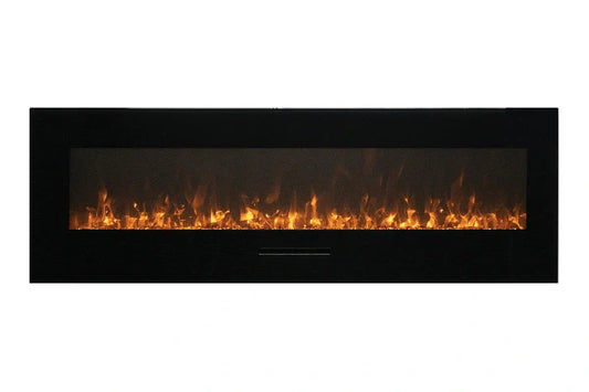 Amantii 72" Wall Mount or Flush Mount Indoor Outdoor Smart Electric Fireplace | WM-FM-72-8123-BG