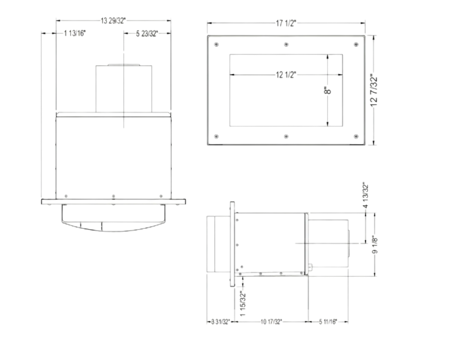 Horizontal Power Vent Termination for 90 Series Direct Vent Fireplaces