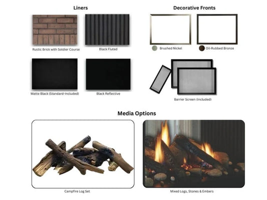 Empire White Mountain Hearth Tahoe Clean Face 36" Direct Vent Premium See Through Gas Fireplace with IPI Control and On/Off Switch