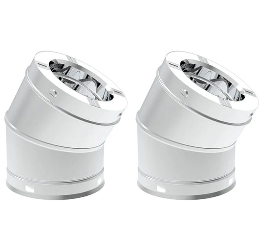 Superior 30° Stainless Steel Elbow (2 Pack) for 7" Snap-Pak Chimney