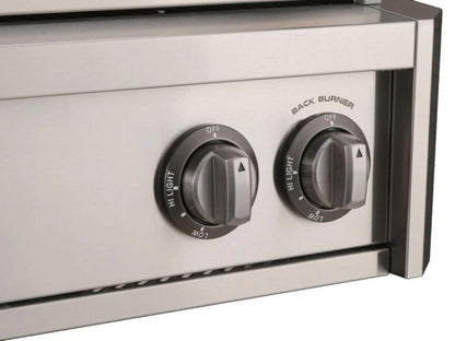 AOG L-Series 24" 2-Burner Liquid Propane Built-In Grill with Backburner and Rotisserie Kit High Performance Outdoor Cooking