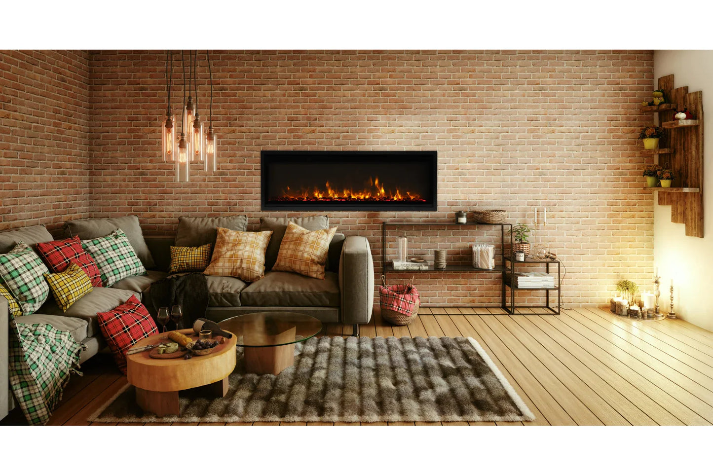 Remii Xtra Slim 65" Wall Mounted Smart Electric Fireplace | WM-SLIM-65