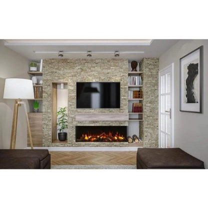 Amantii Tru View Extra Tall Lumina 88" Indoor Outdoor WiFi Enabled 3 Sided Electric Fireplace | 88-TRV-XT-XL-LUMINA