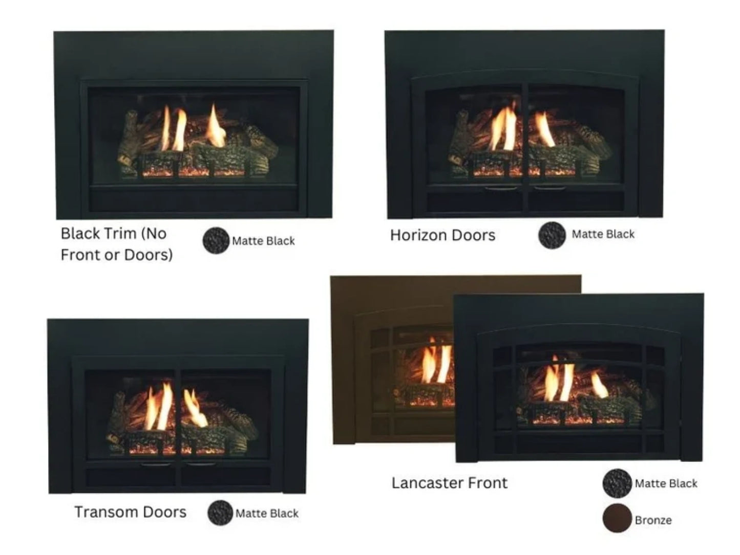 Empire White Mountain Hearth Innsbrook 34" Large Direct Vent Clean Face Traditional Gas Fireplace Insert with Intermittent Pilot Control