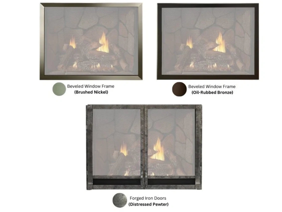 Empire White Mountain Hearth Tahoe Clean Face 36" Direct Vent Traditional Luxury Gas Fireplace with Millivolt Control and On/Off Switch