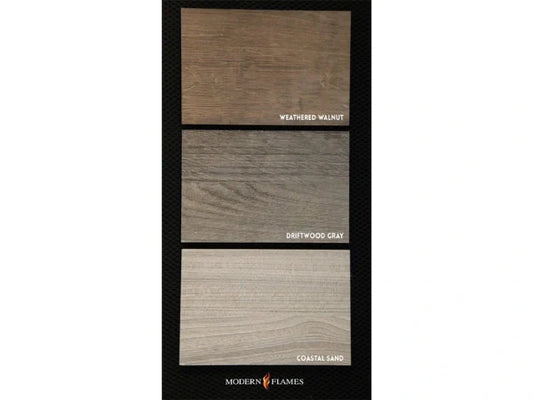 Modern Flames Driftwood Grey Allwood Main Wall System for Spectrum Slimline 60" Fireplace
