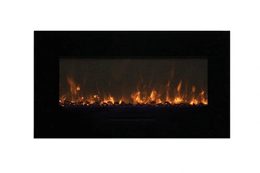 Amantii 26" Wall Mount or Flush Mount Indoor Outdoor Smart Electric Fireplace | WM-FM-26-3623-BG
