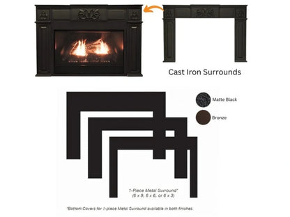 Empire White Mountain Hearth Innsbrook 34" Large Direct Vent Clean Face Traditional Gas Fireplace Insert with Intermittent Pilot Control