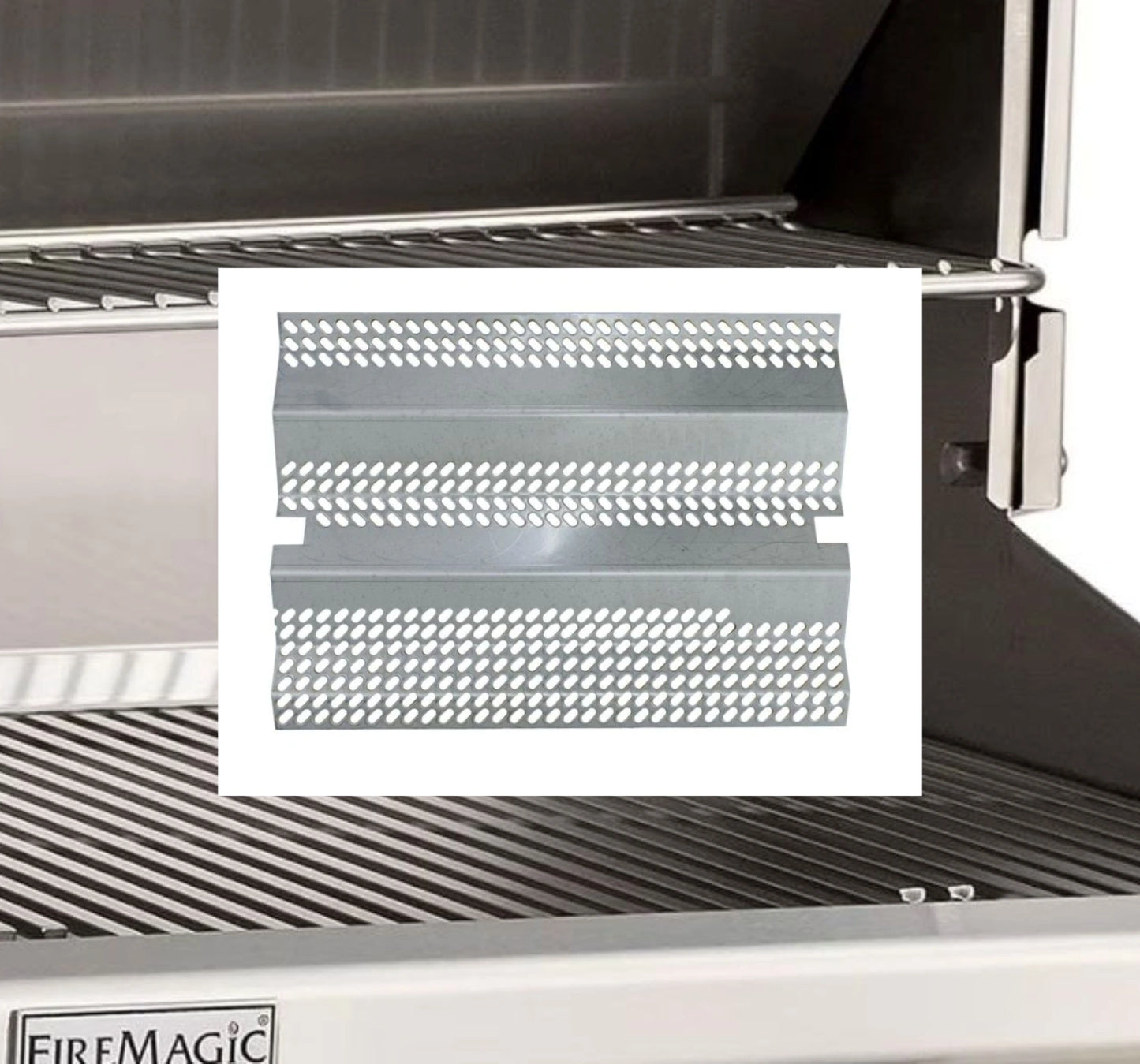 Fire Magic Contemporary Choice Island for C650 Grill, Double Drawer Cut-Out (31 x 82 inch, Smoke)