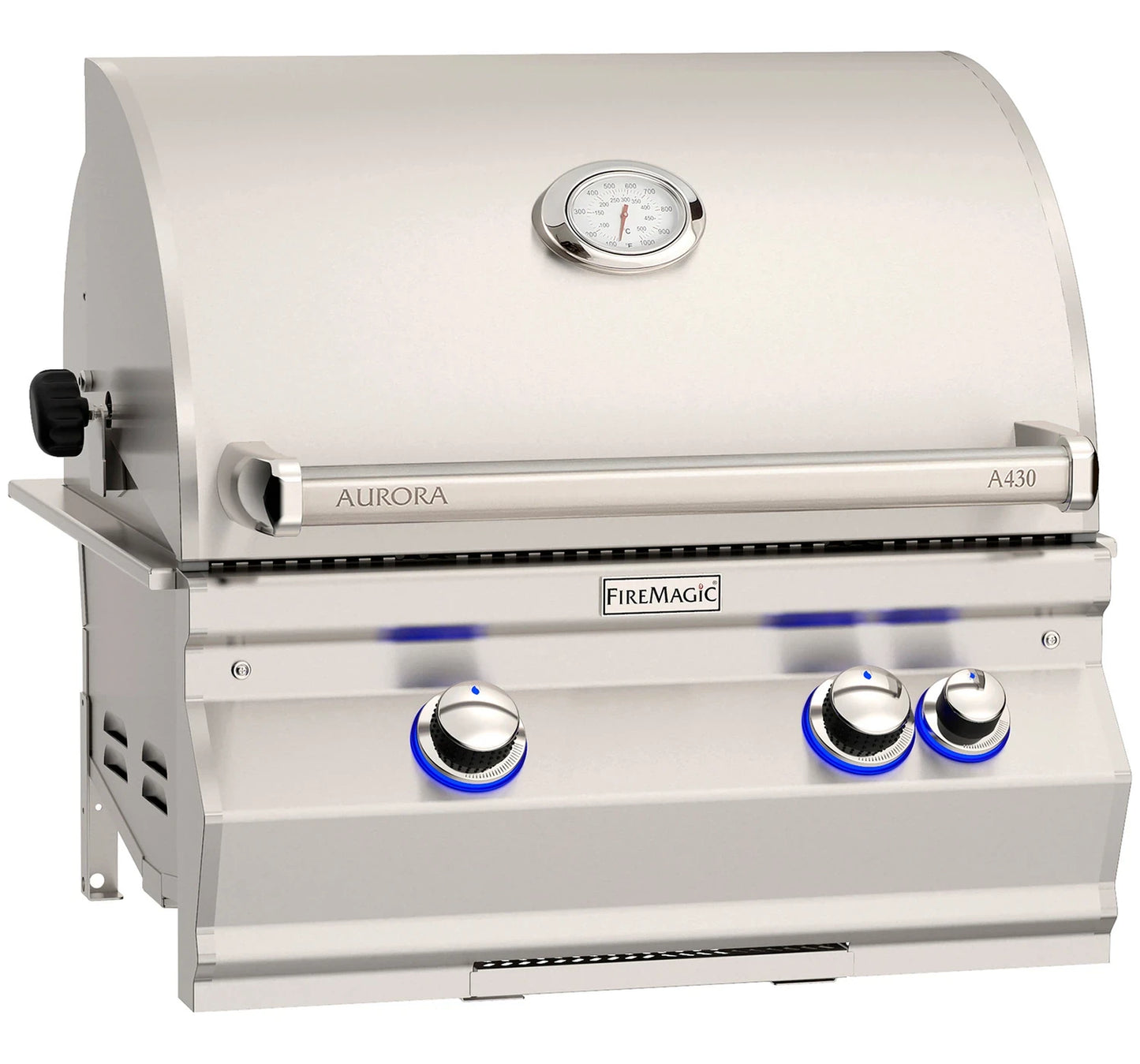Fire Magic Aurora A430 27" Built-In Natural Gas Grill with Rotisserie Kit and Analog Thermometer