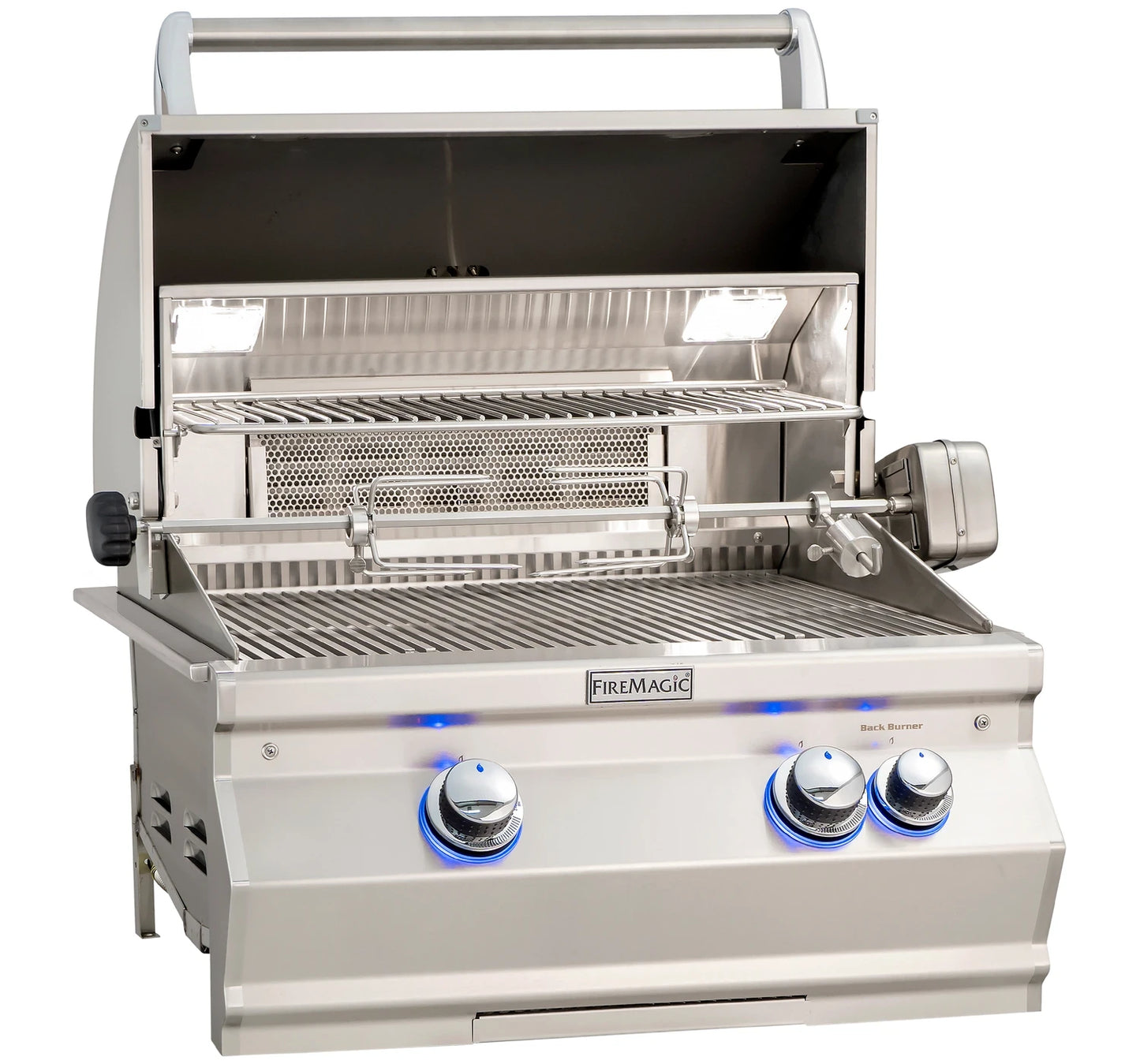 Fire Magic Aurora A430 27" Built-In Propane Grill with Rotisserie Kit and Analog Thermometer