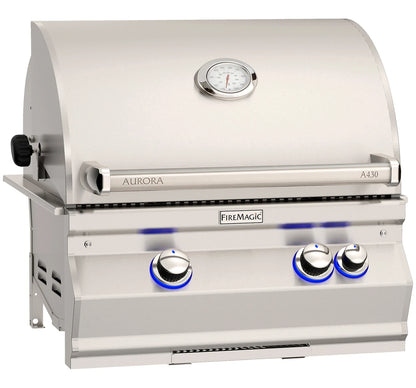 Fire Magic Aurora A430 27" Built-In Propane Grill with Rotisserie Kit and Analog Thermometer