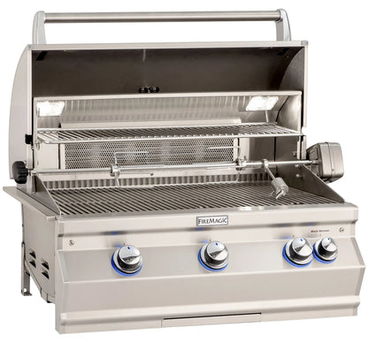 Fire Magic Aurora A540 34" Built-In Natural Gas Grill with Rotisserie Kit and Analog Thermometer