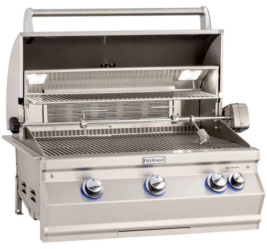 Fire Magic Aurora A540 34" Built-In Propane Grill with Rotisserie Kit and Analog Thermometer
