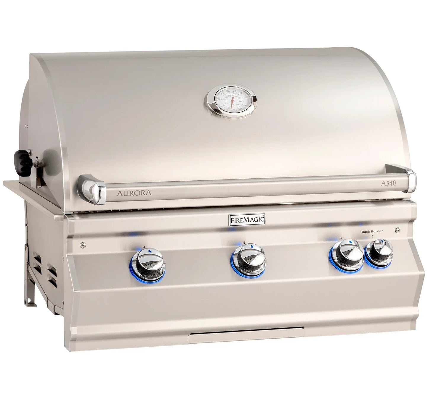 Fire Magic Aurora A540 34" Built-In Propane Grill with Rotisserie Kit and Analog Thermometer