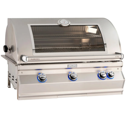 Fire Magic Aurora A790i 40" Built-In Natural Gas Grill with Rotisserie Kit, Analog Thermometer and Optional Magic View Window
