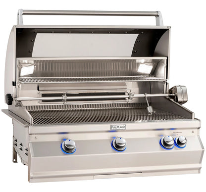 Fire Magic Aurora A790i 40" Built-In Natural Gas Grill with Rotisserie Kit, Analog Thermometer and Optional Magic View Window