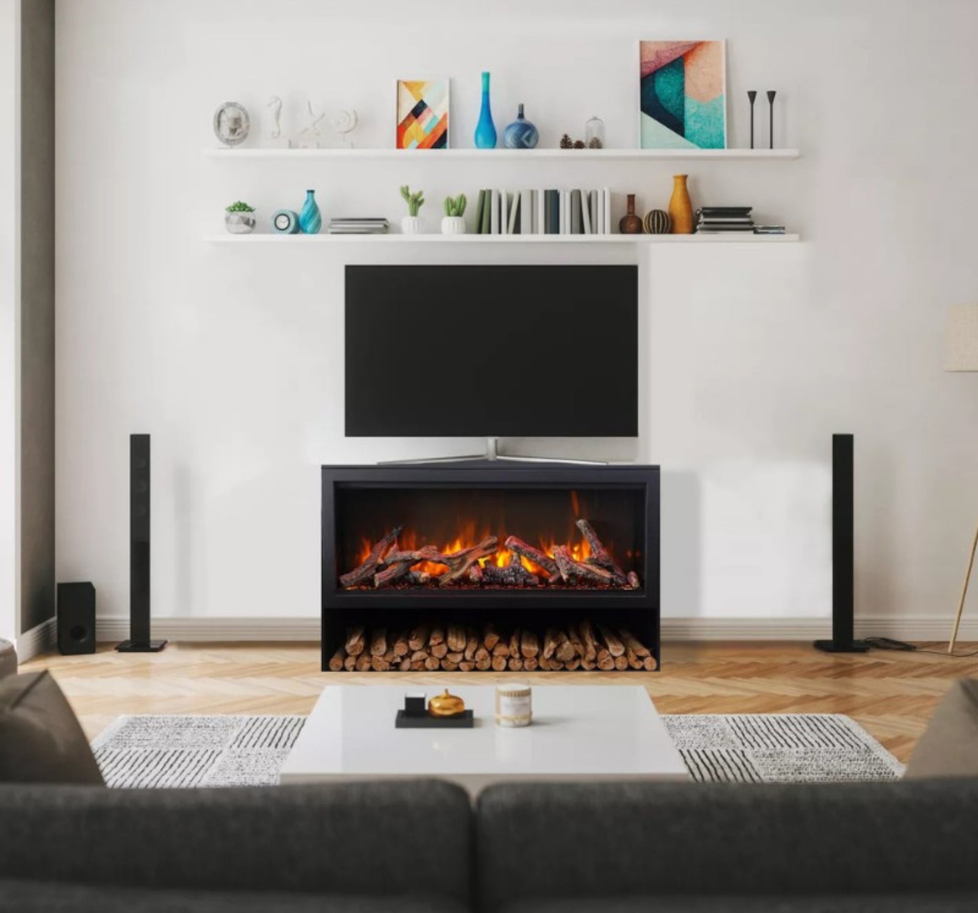 Amantii Rectangular Series Electric Pedestal Display