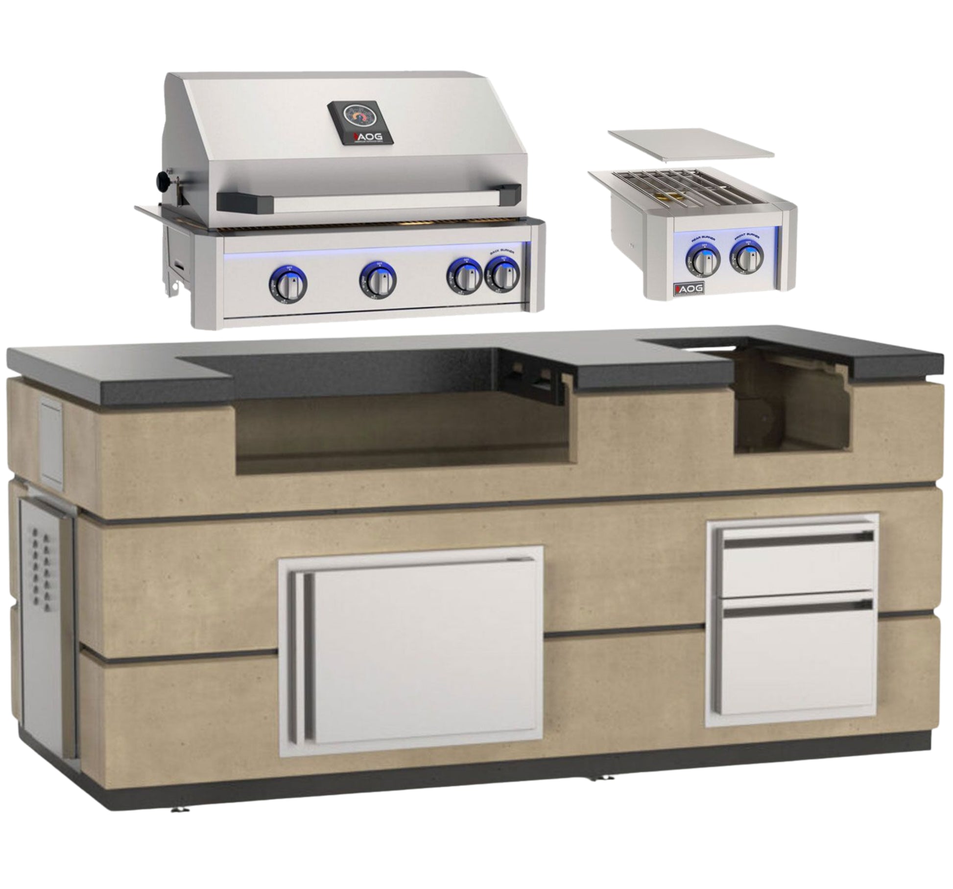30 inch AOG Island Bundle outdoor kitchen system
