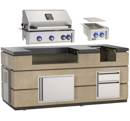 30 inch AOG Island Bundle outdoor kitchen system
