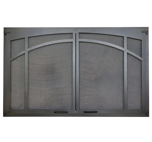 Superior Textured Iron Arched Screen Door for VRT3542 Gas Fireplace